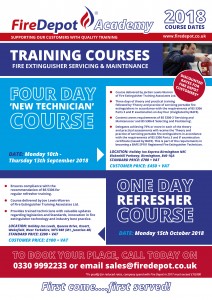 FIRE DEPOT ACADEMY AUTUMN 2018 TRAINING COURSES ANNOUNCED