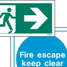 White Fire Safety Signs