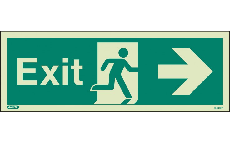 Photolum. Exit sign right