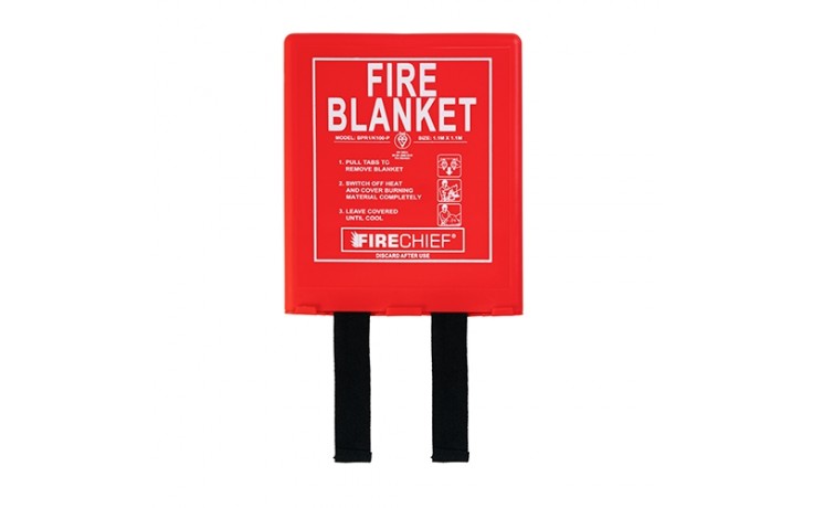 1.1m x 1.1m Rigid Case Fire Blanket (BPR1-K100-P)