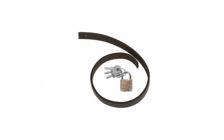 Leather Strap c/w Brass Padlock 20mm Keyed (LHS1/PL)