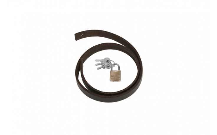 Leather Strap c/w Brass Padlock 20mm Keyed