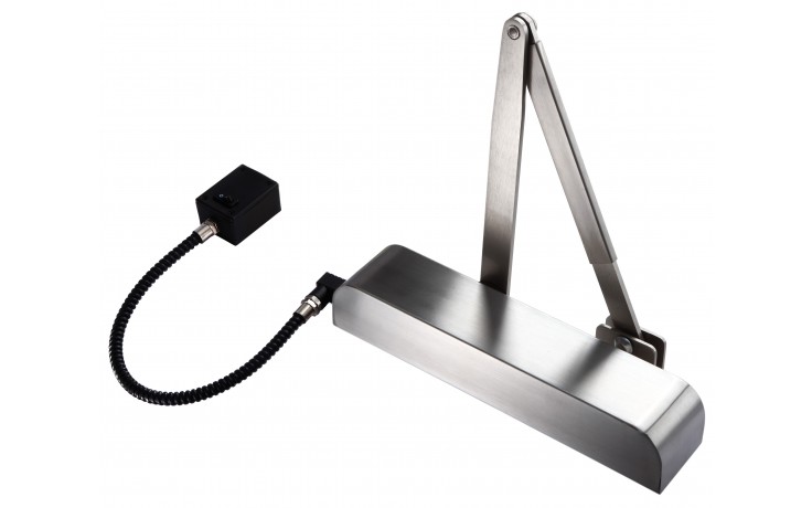 Anti-slam Electromacgnetic 24v Hold Open/Swing Fire Door Closer-Silver Finish
