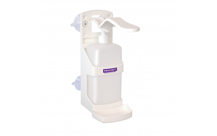 Procinct Manual Gel & Soap Dispenser Suction Pad Mounted - White 1000ml