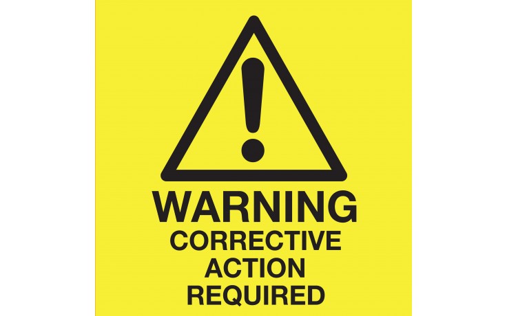 Corrective Action Label- quantity of 1000