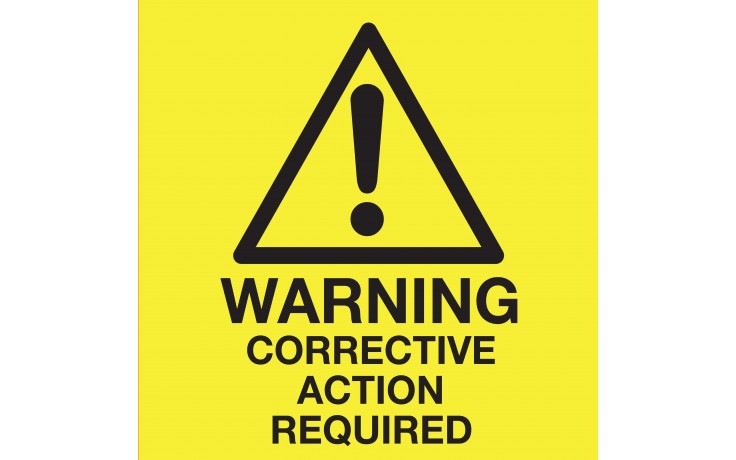Corrective Action Label- quantity of 1000