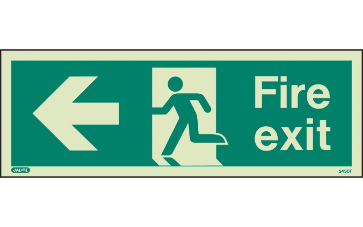 Fire exit sign left
