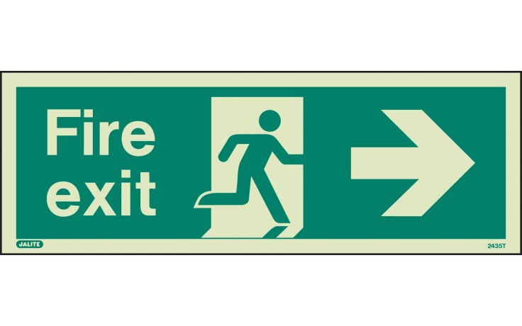 Fire exit sign right