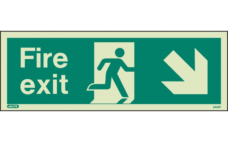 Fire exit sign down to the right