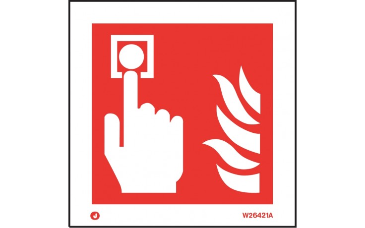 Sign FIRE ALARM White