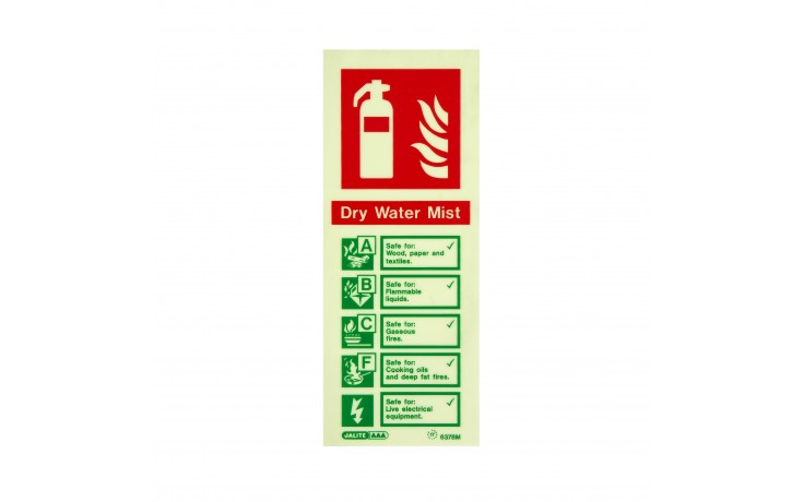 Dry Water Mist Sign