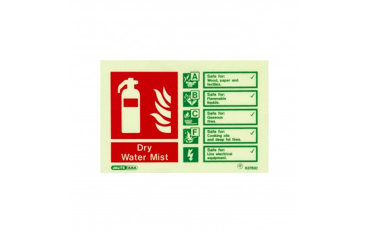 Dry Water Mist Sign