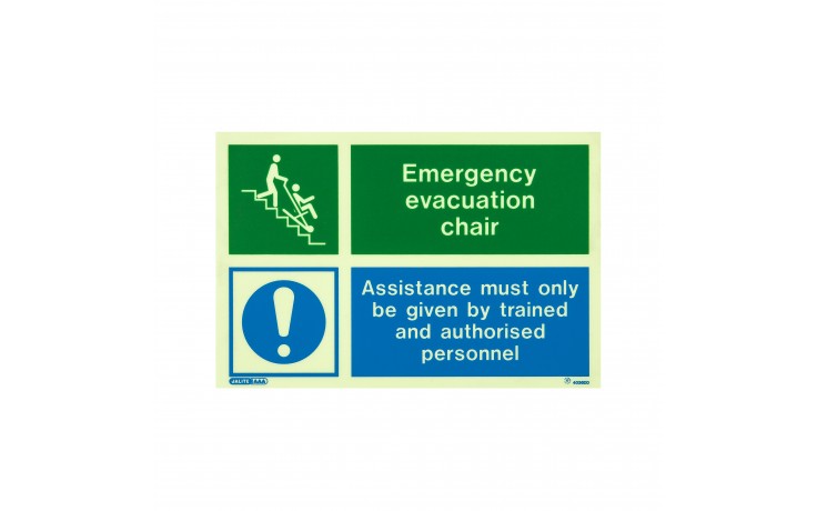 Evacuation Chair Sign