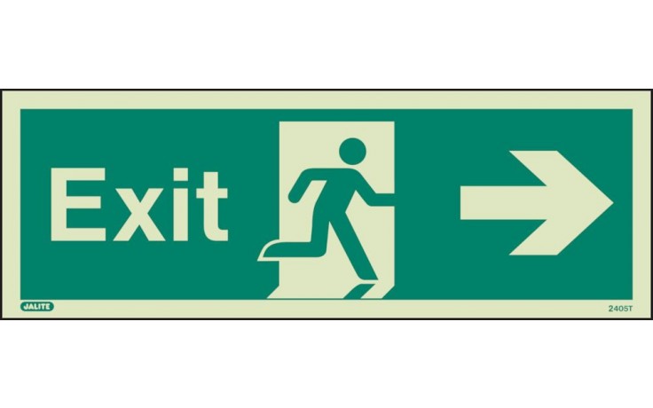 Photolum. Exit sign right