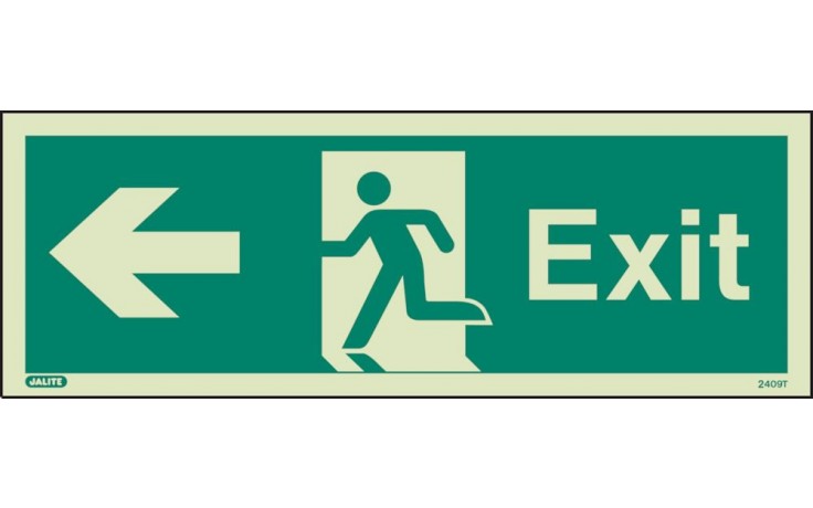 Photolum. Exit sign left