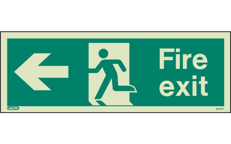 Fire exit sign left