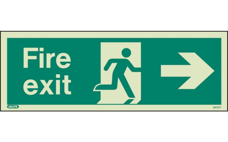 Fire exit sign right