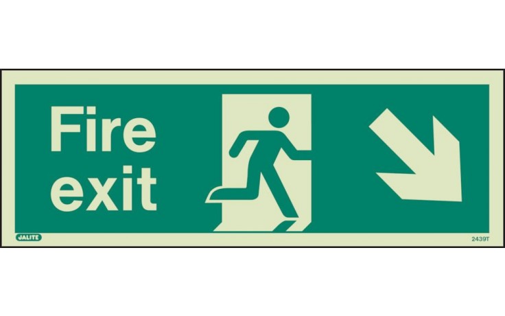 Fire exit sign down to the right
