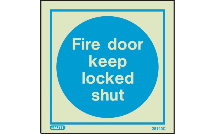 Fire door keep locked shut sign 150 x 150