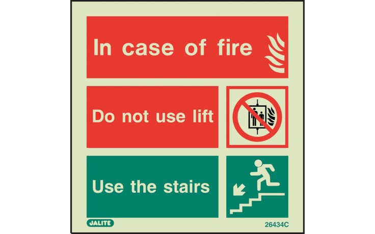 In case of fire sign