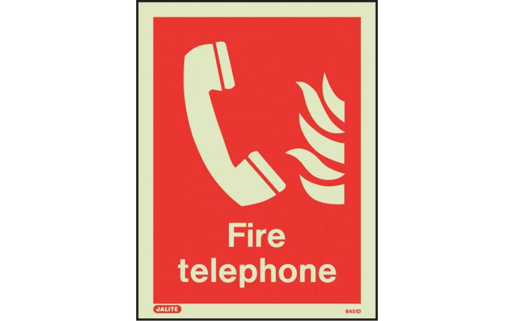 Fire telephone location sign 300 x 200
