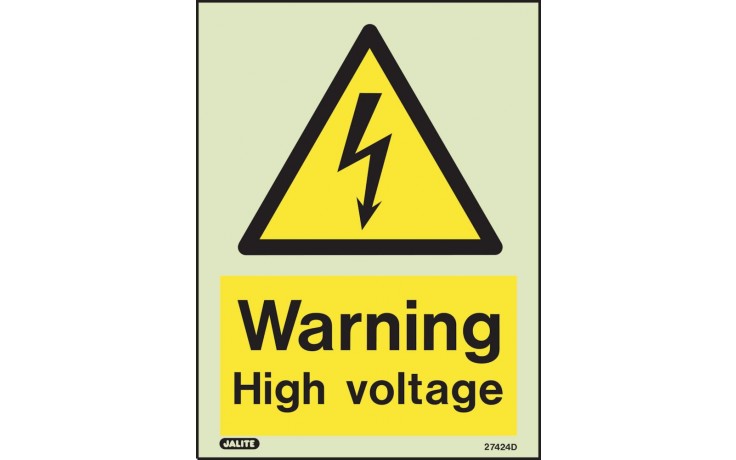 Warning High voltage sign