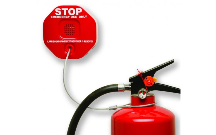 Extinguisher anti-theft alarm