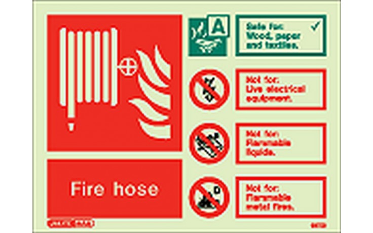Fire Hose extinguisher identification sign