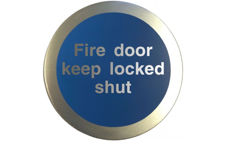 Aluminium Fire door keep locked shut disc