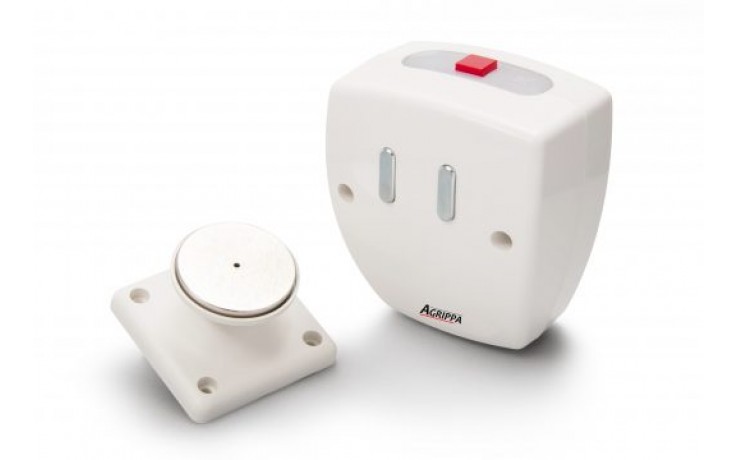 Agrippa Acoustic Battery Operated Door Holder - White Finish