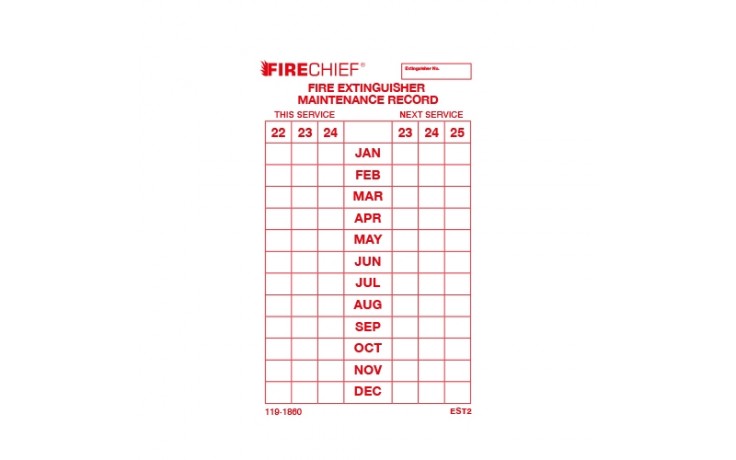 Tie-on Service Tag 2022 dated