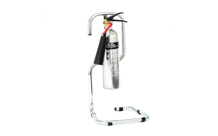 Single chrome extinguisher stand