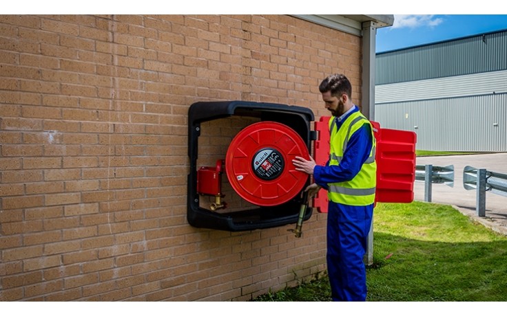 Hose reel clearance box