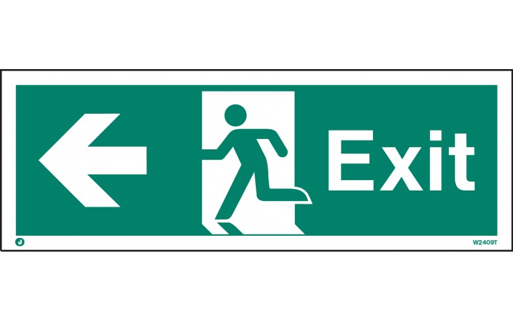 Exit sign left