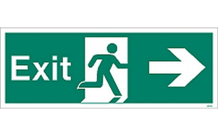 Exit sign right