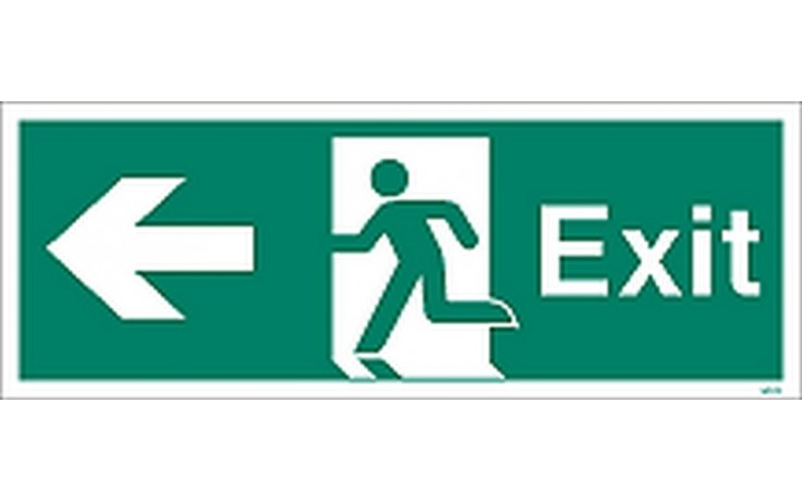 Exit sign left