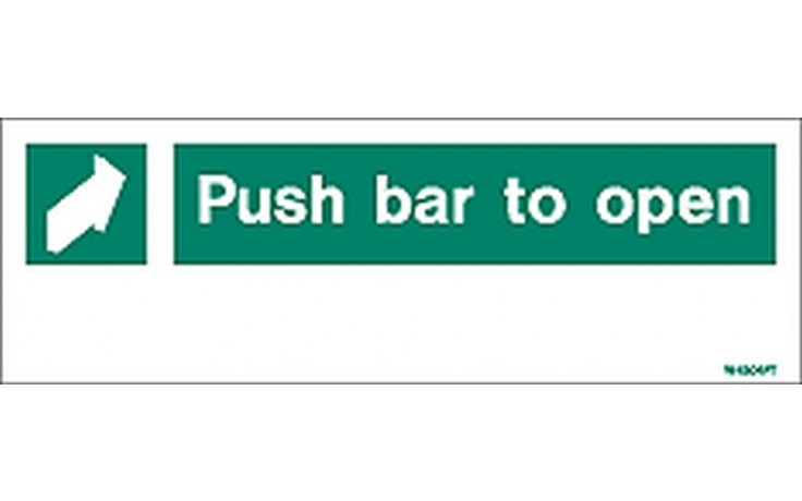 Push bar to open sign