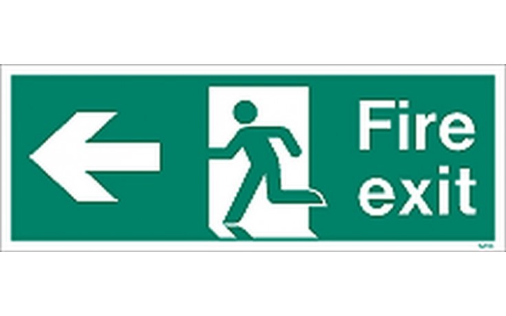 Fire exit sign left