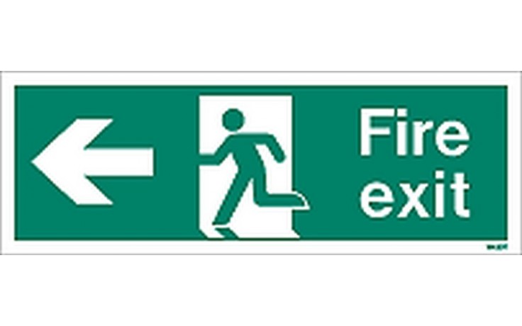 Fire exit sign left