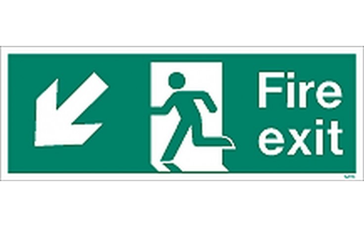 Fire exit sign down to the left