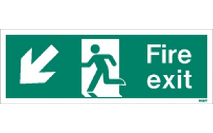 Fire exit sign down to the left