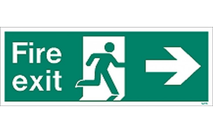 Fire exit sign right