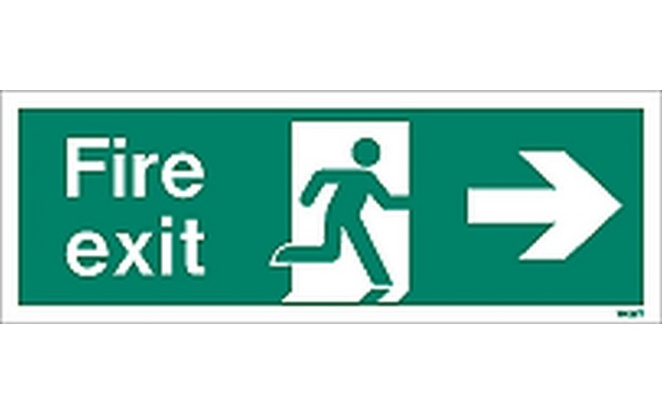 Fire exit sign right