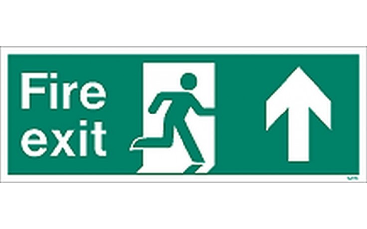 Fire exit sign up/forward