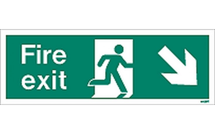 Fire exit sign down to the right