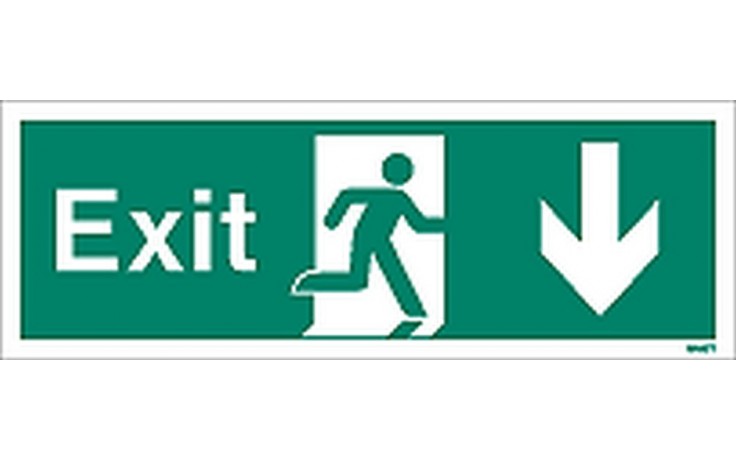 Exit sign down