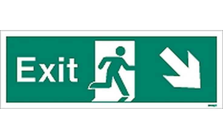 Exit sign down to the right