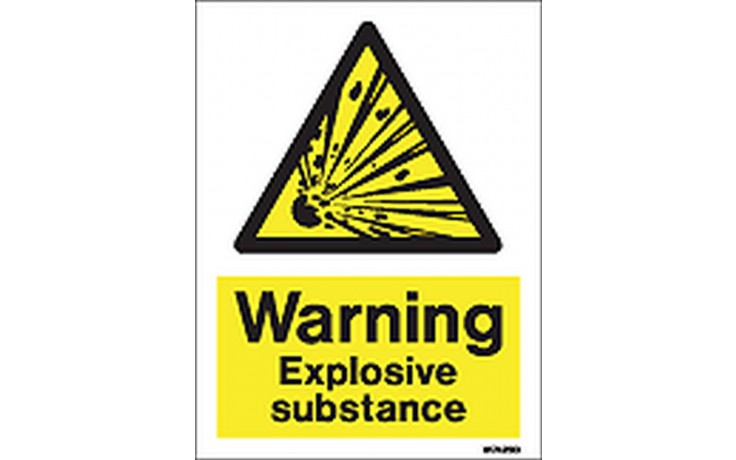 Warning Explosive substance sign