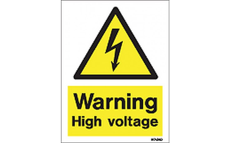 Warning High voltage sign
