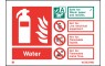 Water extinguisher identification sign